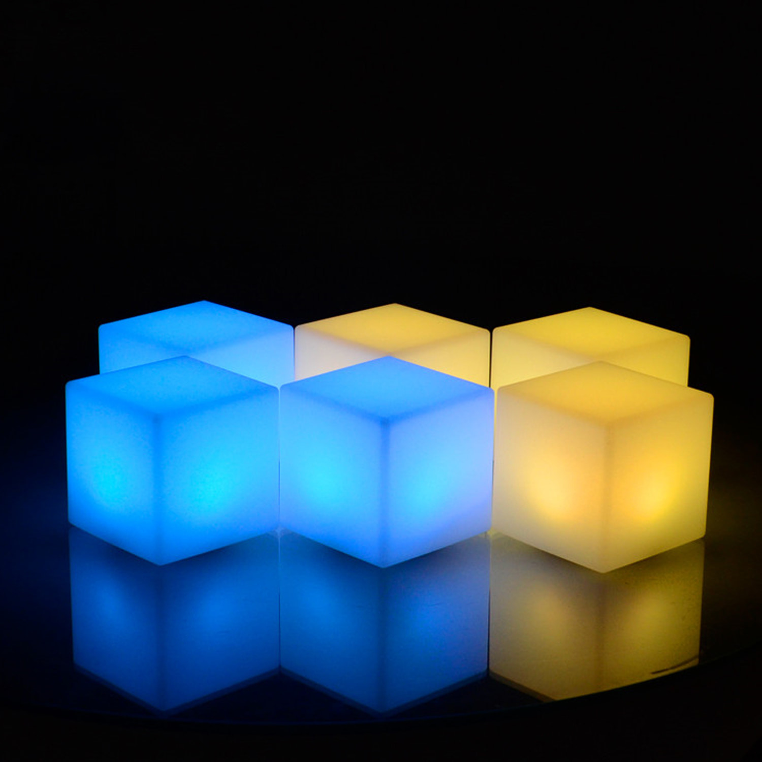 LED 큐브 조명 40CM1P 충전식 배터리 타입 RGB (리모컨)