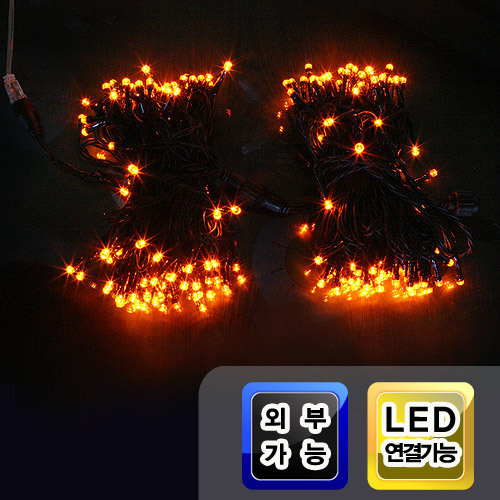 LED 100P 컨켁타 연결 2핀_흑색선 황금색(전원코드선별매)
